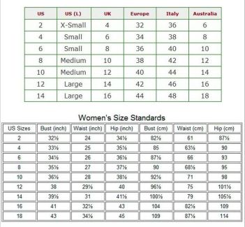 Remember: Each company will have their own sizing chart!